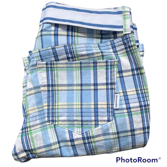 RARE Y2K LOW RISE ANKLE LENGTH PLAID TROUSERS CLASSIC PLAID PANTS ⭐️⭐️⭐️⭐️⭐️ - Picture 5 of 11